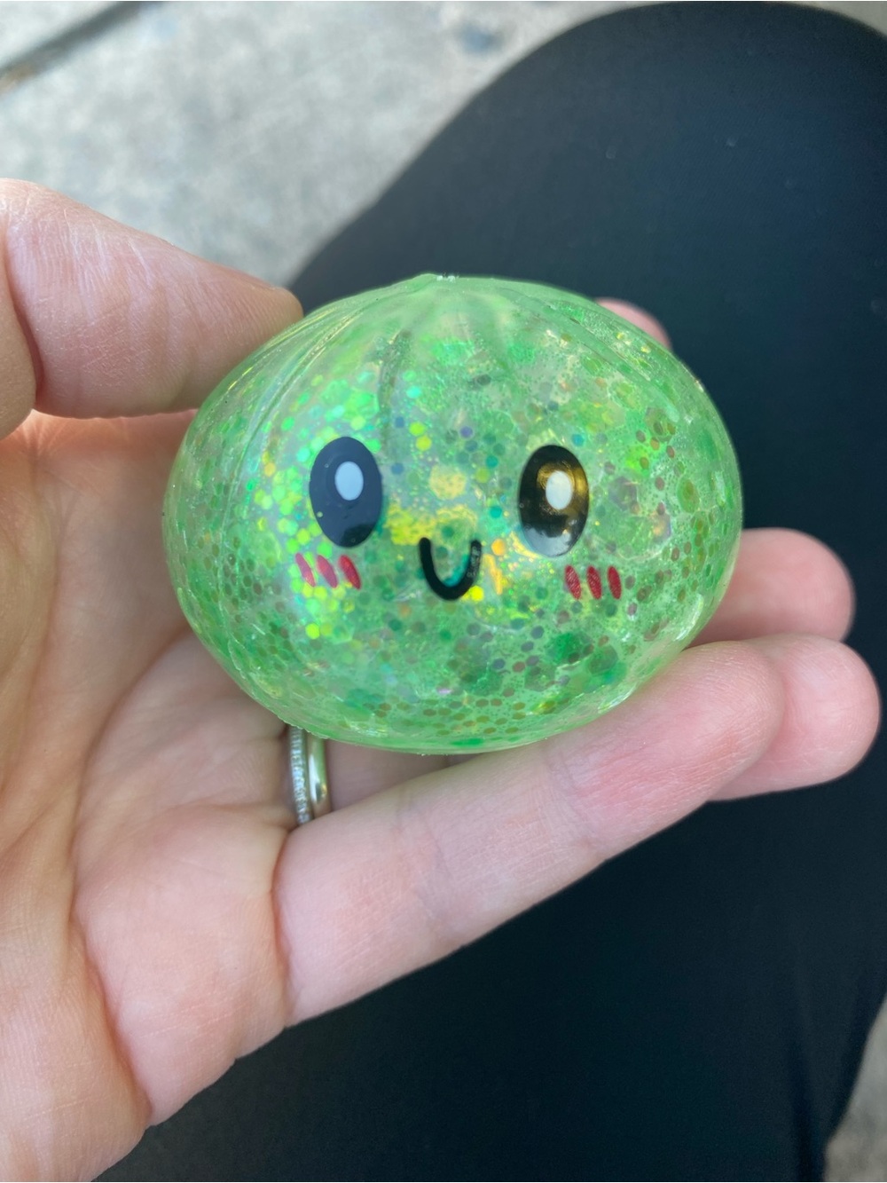 Green Glitter Squishy Dumpling